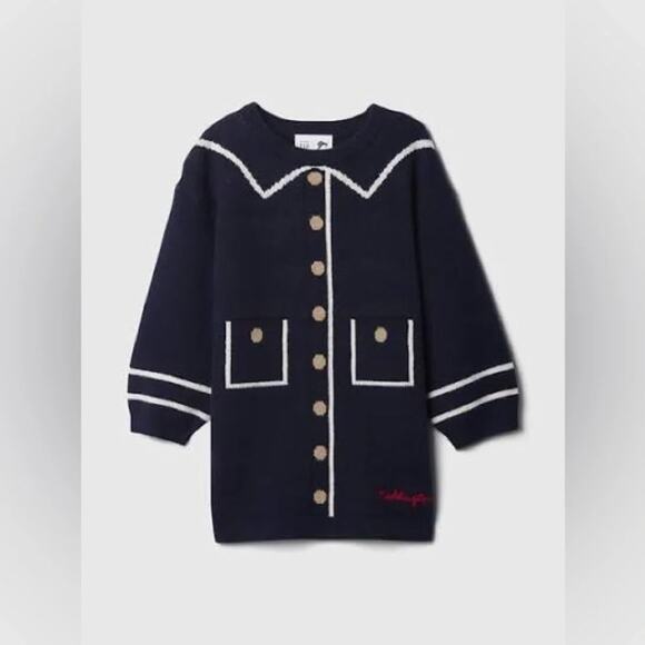 GAP Other - Baby Gap Paddington Bear CashSoft Sweater Dress Navy Blue Sz 12-18 Months RARE